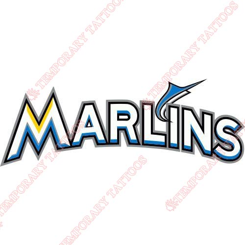 Miami Marlins Customize Temporary Tattoos Stickers NO.1688